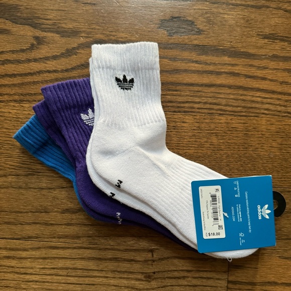 adidas Originals 3.0 Mid-Cut Crew Socks - 3 Pack, medium, NWT - Picture 2 of 7